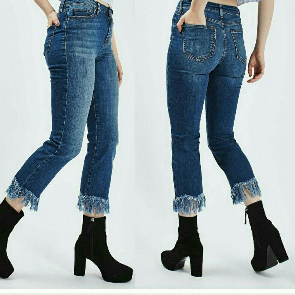 Topshop dree frayed jeans